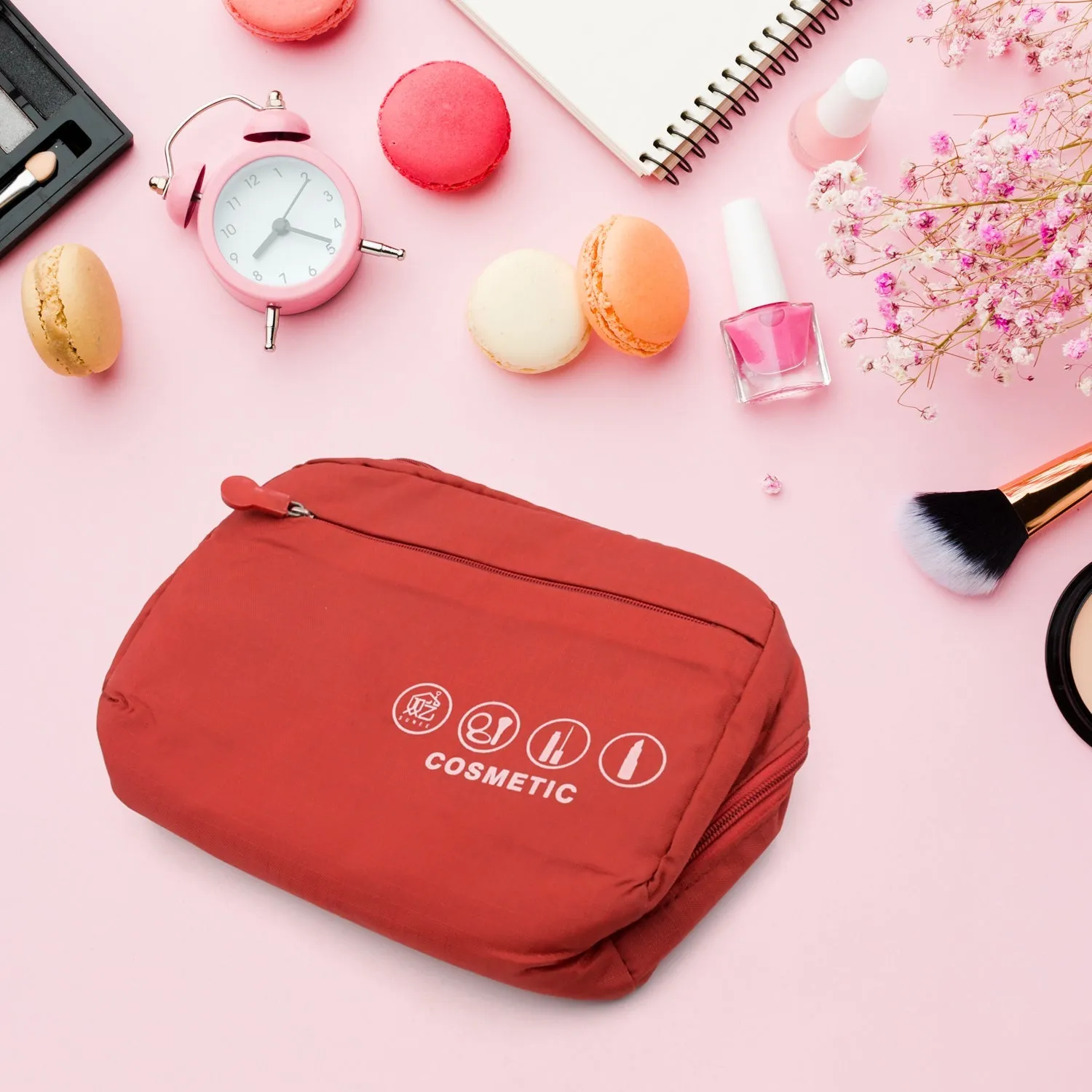 Travel Handheld Closure Cosmetic Wash with Bag Waterproof Bags(1 Multi-Functional Hook Portable Mix Bag Pc Zipper Classification Foldable Bag Performance-optimized Storage Cosmetic Design) Handbag Retro-inspired