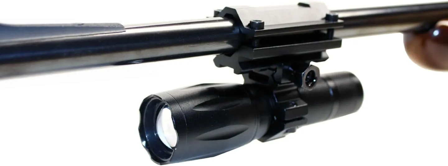 Trinity 1000-lumen led Flashlight for Savage A22 Rifle.
