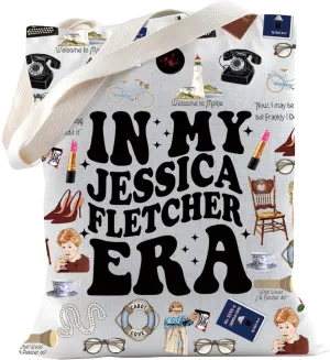 TSOTMO Murder TV Sow Merch Jessica Fletcher Merch Tote Bag for TV Lovers Typewriter Detective Killer Gift (JF ERA TOTE)