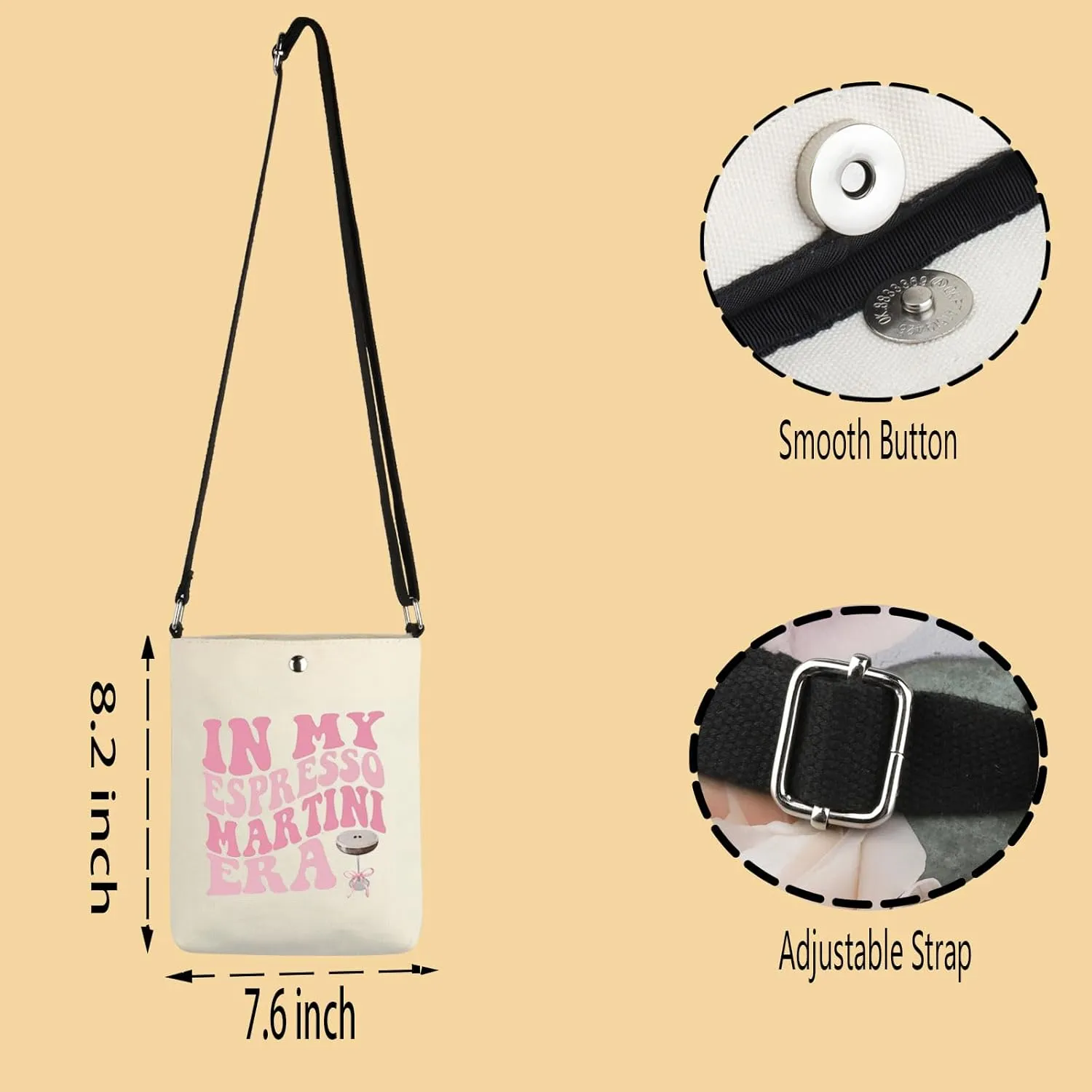 TSOTMO Tini Time Coquette Espresso Martini Era Makeup Bag - Espresso Martini Cocktail Gift