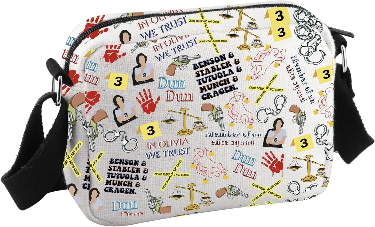 Tv Show Inspired Gift Tv Series Fans Gift Law Detective Team Tv Show Merchandise LawSVU Crossbody Bag