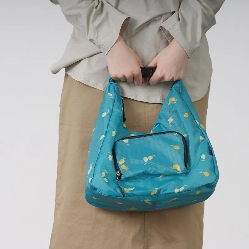 Two-Way Crossbody Bag - Green & Lemon Pattern