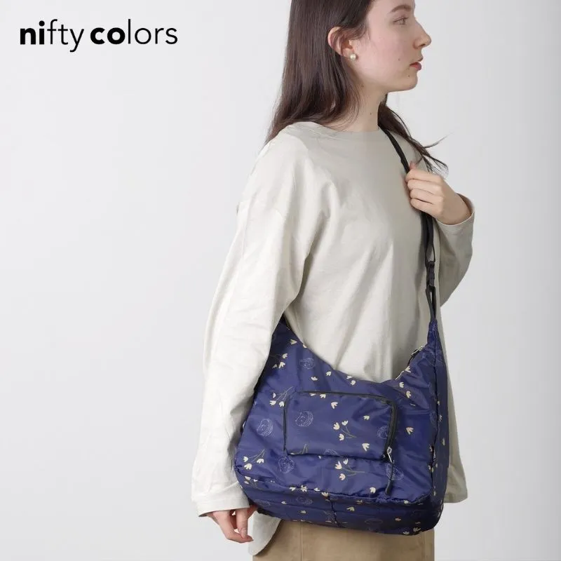 Two-Way Crossbody Bag - Navy & Hedgehog Pattern