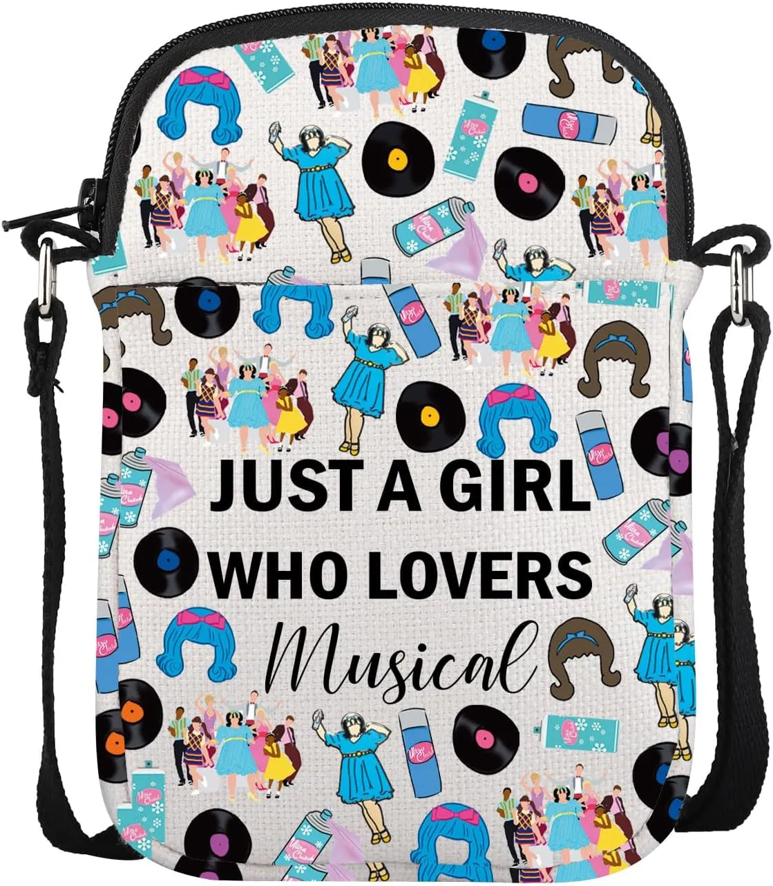 UJIMS HairS Fans Crossbody Bag HSpray Musical Merch Theatre Musical Lover Gift HairS Musical Inspired Gifts