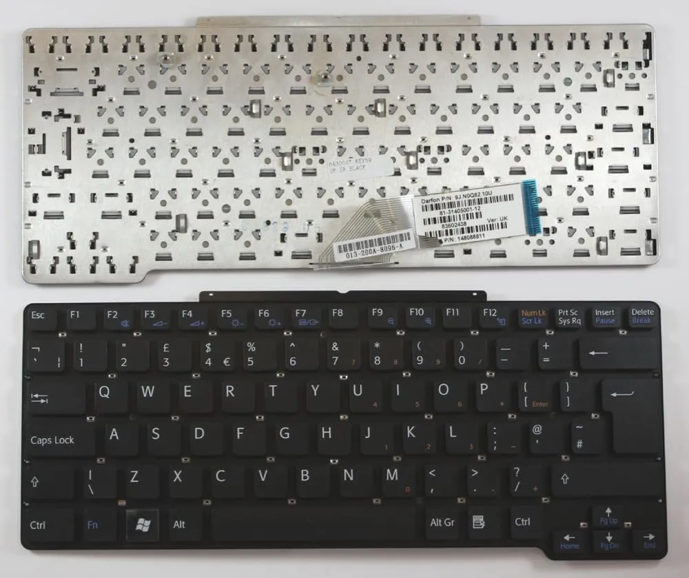 UK Layout Black Replacement Laptop Keyboard Compatible with Sony Vaio VGN-SR21RM/S
