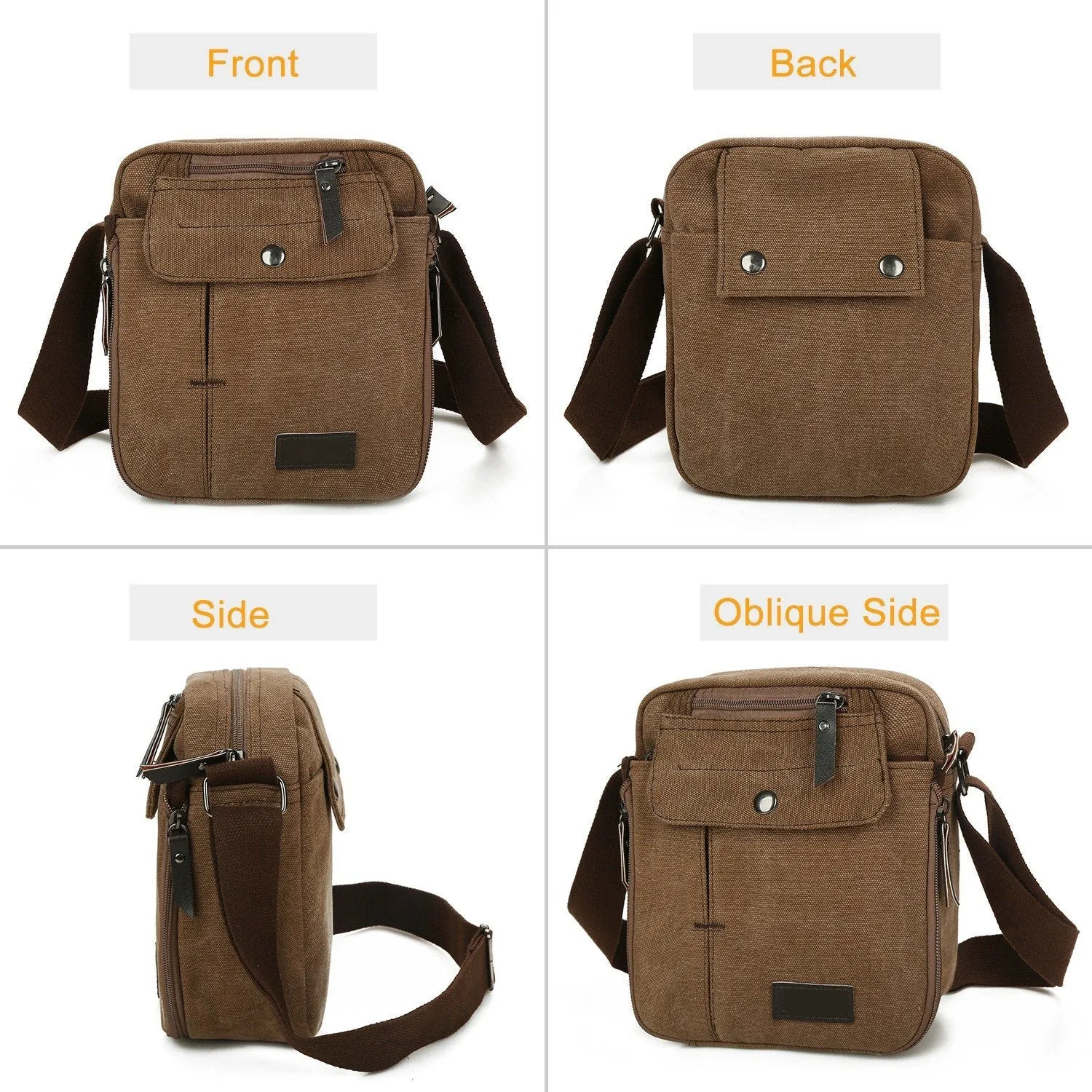 Unisex Crossbody Bags Canvas