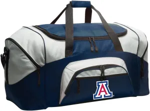 University of Arizona Duffel Bag LARGE Arizona Wildcats Suitcase or Gym Bag for Men Ladies Him or Her! (Arizona Wildcats Logo, Navy)