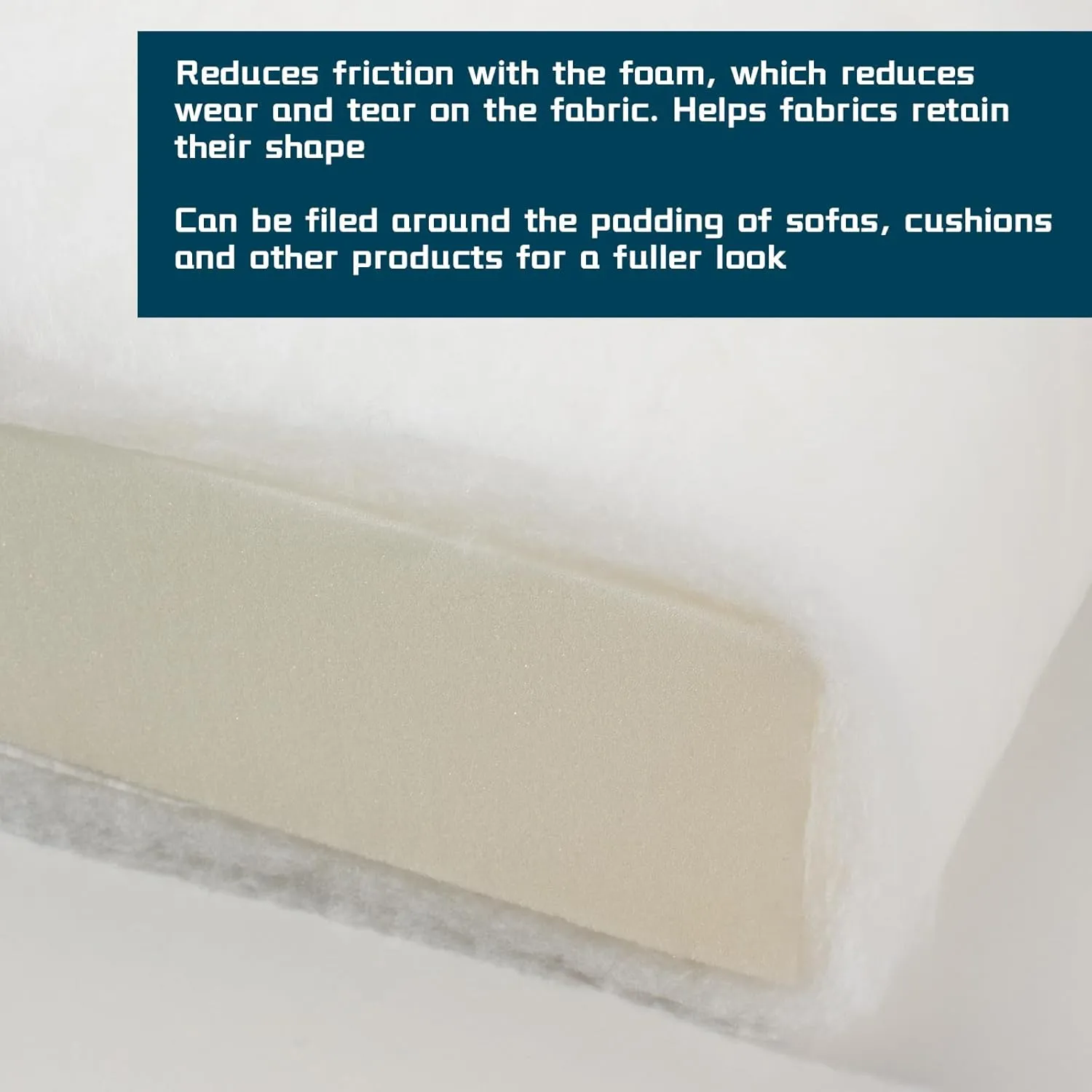 Upholstery Batting, Dacron Polyester Cushion Wrap for Foam Padding, Cushions & DIY Upholstery Projects