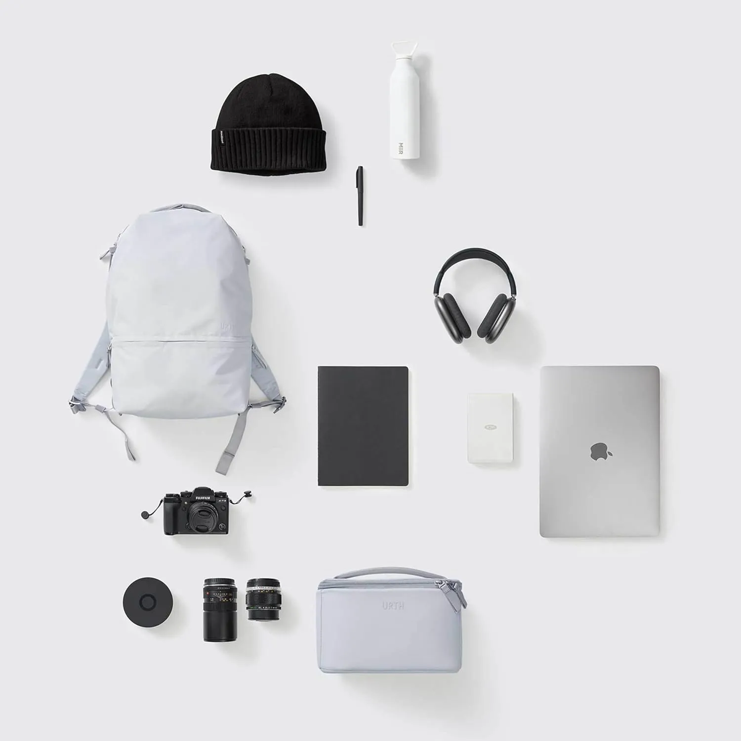 Urth Arkose 20L Modular Camera & Laptop Backpack - Water Resistant, Anti-Theft, Recycled Bag for DSLR, 13-16 Inch Laptop in Ash Grey