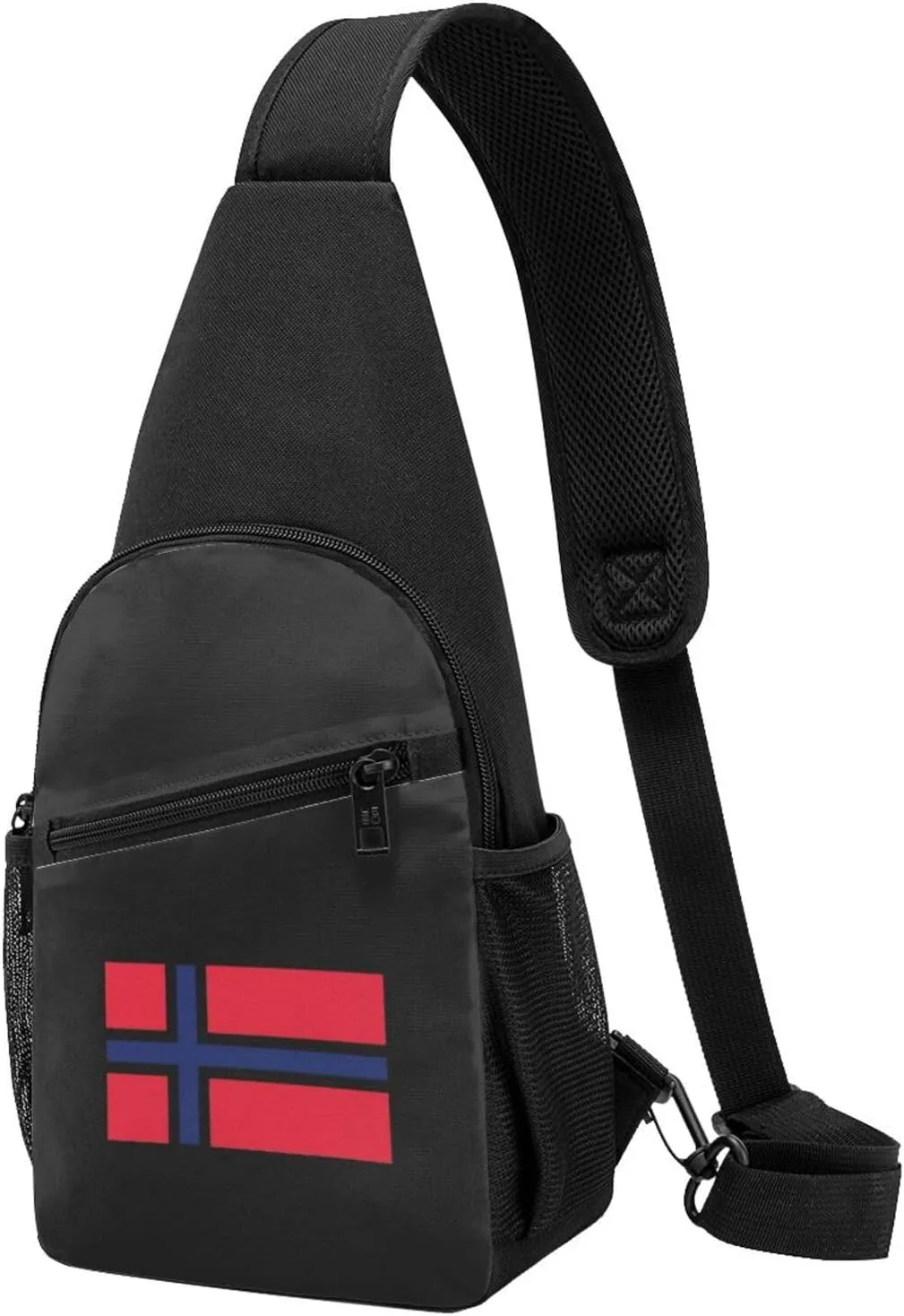 Usa Norway Flag Unisex Chest Bag Lightweight Crossbody Shoulder Bag Travel Pocket