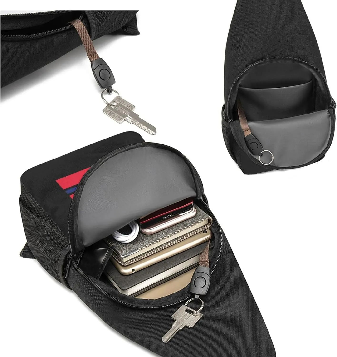 Usa Norway Flag Unisex Chest Bag Lightweight Crossbody Shoulder Bag Travel Pocket
