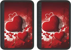 Valentine Day Car Seat Belt Pad 2 Pack Universal Fit Seatbelt Cover Soft and Comfortable Backpack Shoulder Pad Adjustable Neck Cushion Protector Harness Pad for Car Bag
