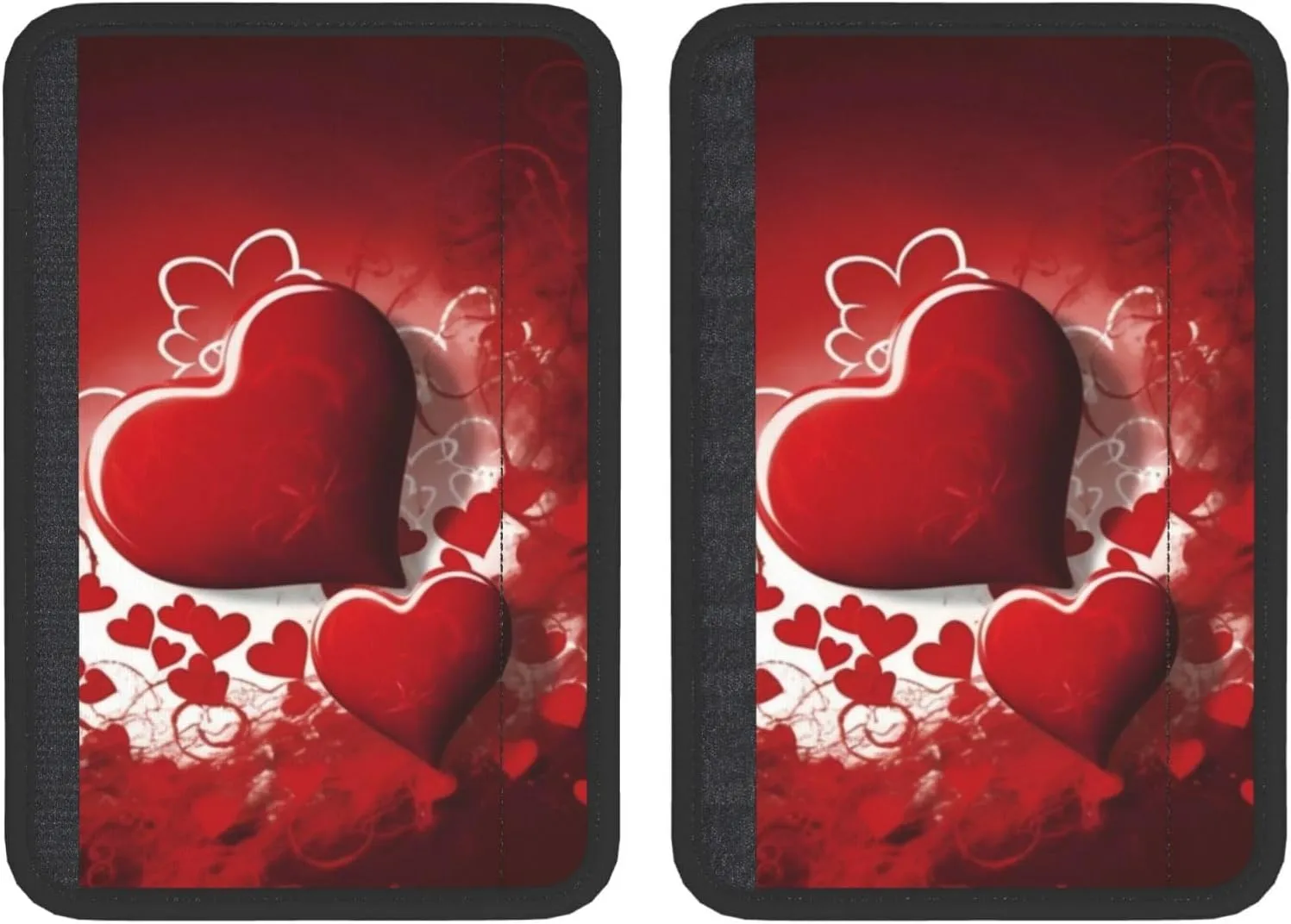 Valentine Day Car Seat Belt Pad 2 Pack Universal Fit Seatbelt Cover Soft and Comfortable Backpack Shoulder Pad Adjustable Neck Cushion Protector Harness Pad for Car Bag