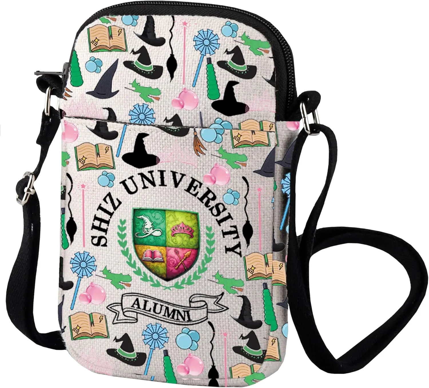 VAMSII Witch Inspired Crossbody Bag Shiz Universities Gift Shiz University Alumni Musical Shoulder Bag