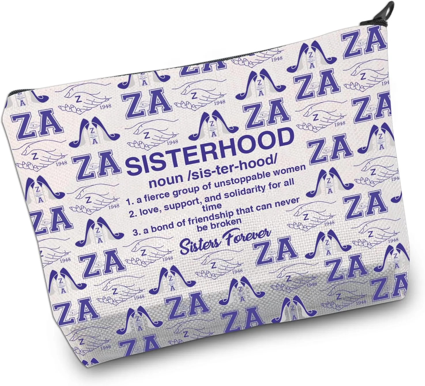 VAMSII ZAmicae Sorority Gift Amicae 1948 Sisterhood Makeup Bag ZAmicae Finer Woman Gift Amicae Members Gift (Amicae Bag)
