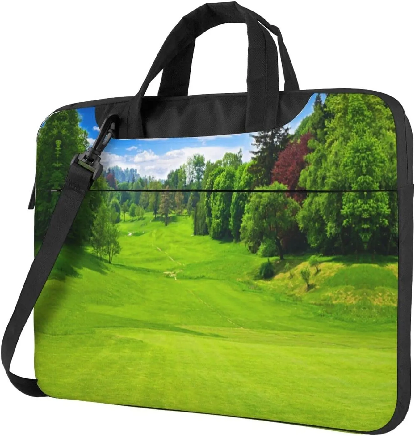 Vancouver Golf Course Printed Laptop Bag Tote Shoulder Briefcase Messenger Bag For Unisex Business Office Work Bag