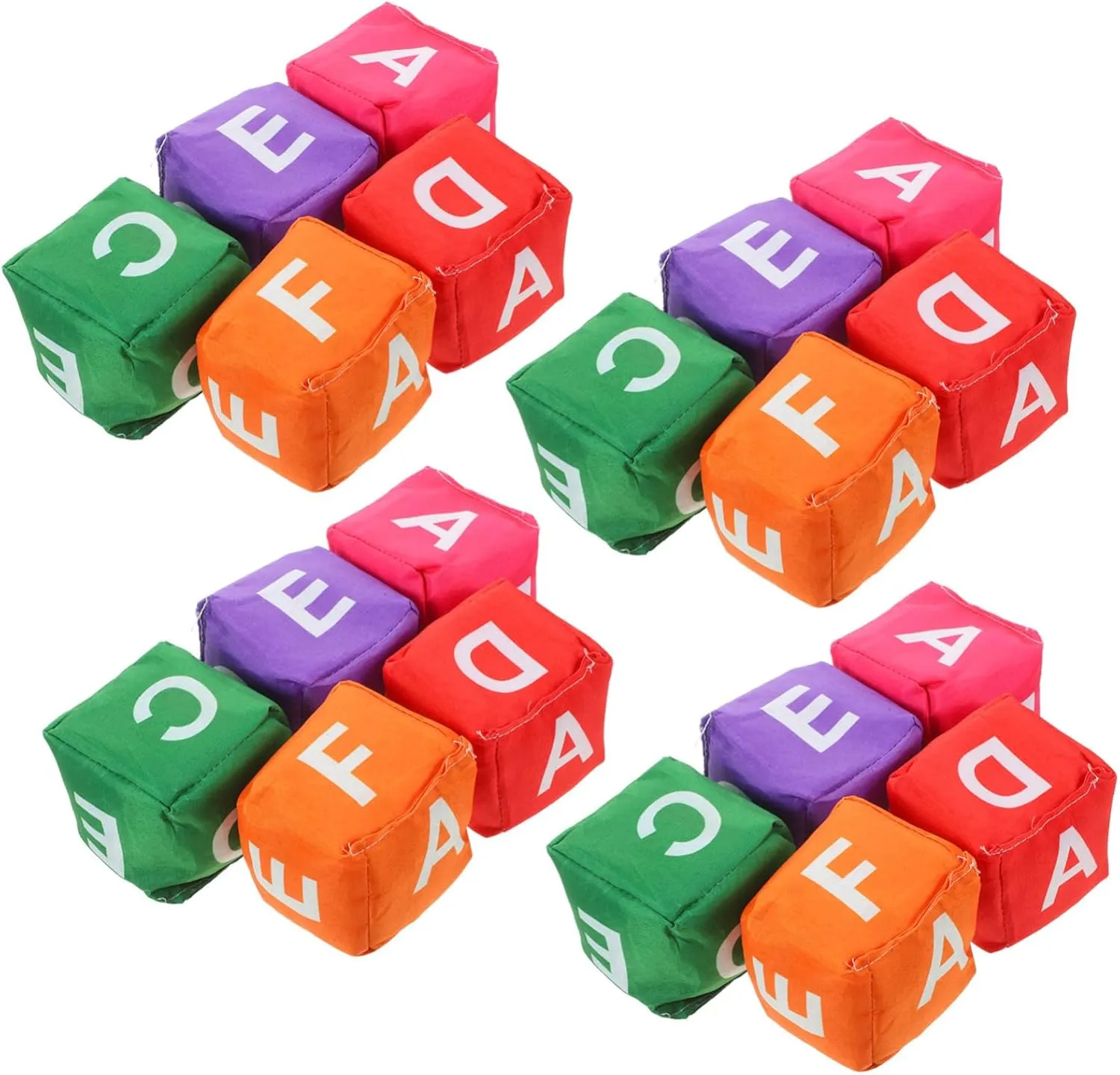 VANZACK 20pcs Bean Bag Toss Game for Fun Outdoor Throwing Alphabet Bean Bags for Hand Eye Coordination for Learning Interaction