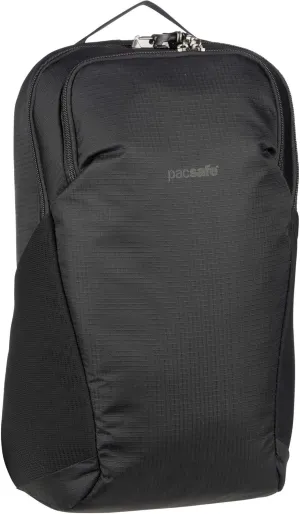 Vibe 20 Liter Anti Theft Travel Daypack - Fits 13 inch Laptop - With Lockable Zippers, Jet Black