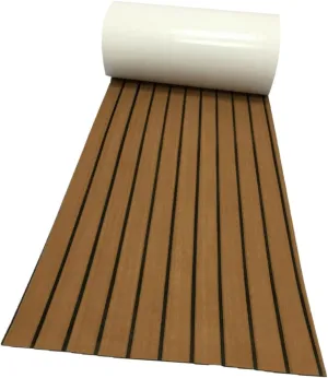 VICASKY 1pc Eva Boat Deck Mat Non Slip Cushion for Yacht Deck Light Brown Synthetic Flooring Ground Cover for Boats and Rvs