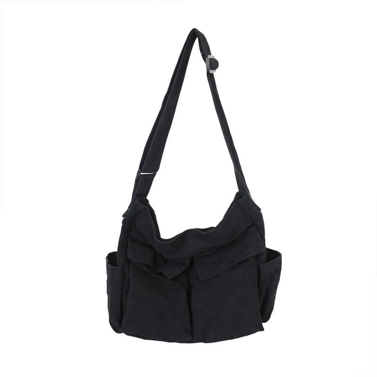 Vintage Tooling Style Large Capacity Canvas Shoulder Crossbody Bag Casual