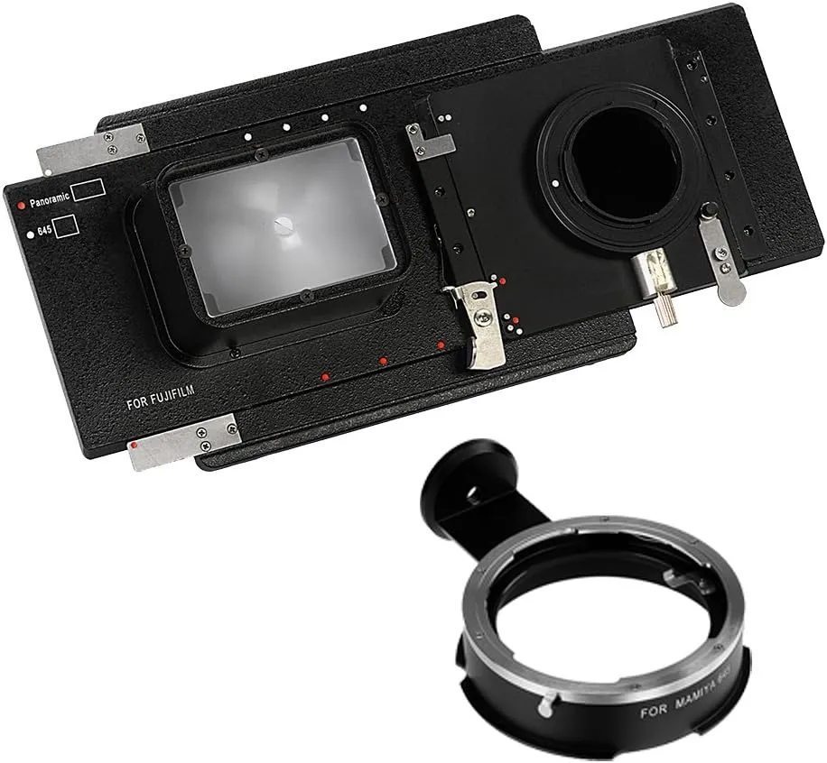 Vizelex RhinoCam for Fujifilm X-Mount MILC Cameras (Such as Fuji X-Pro1, X-E2, X-T1) with Mamiya 645 (M645) Lens Adapter - for Shift Stitching 645 Size and Panoramic Images