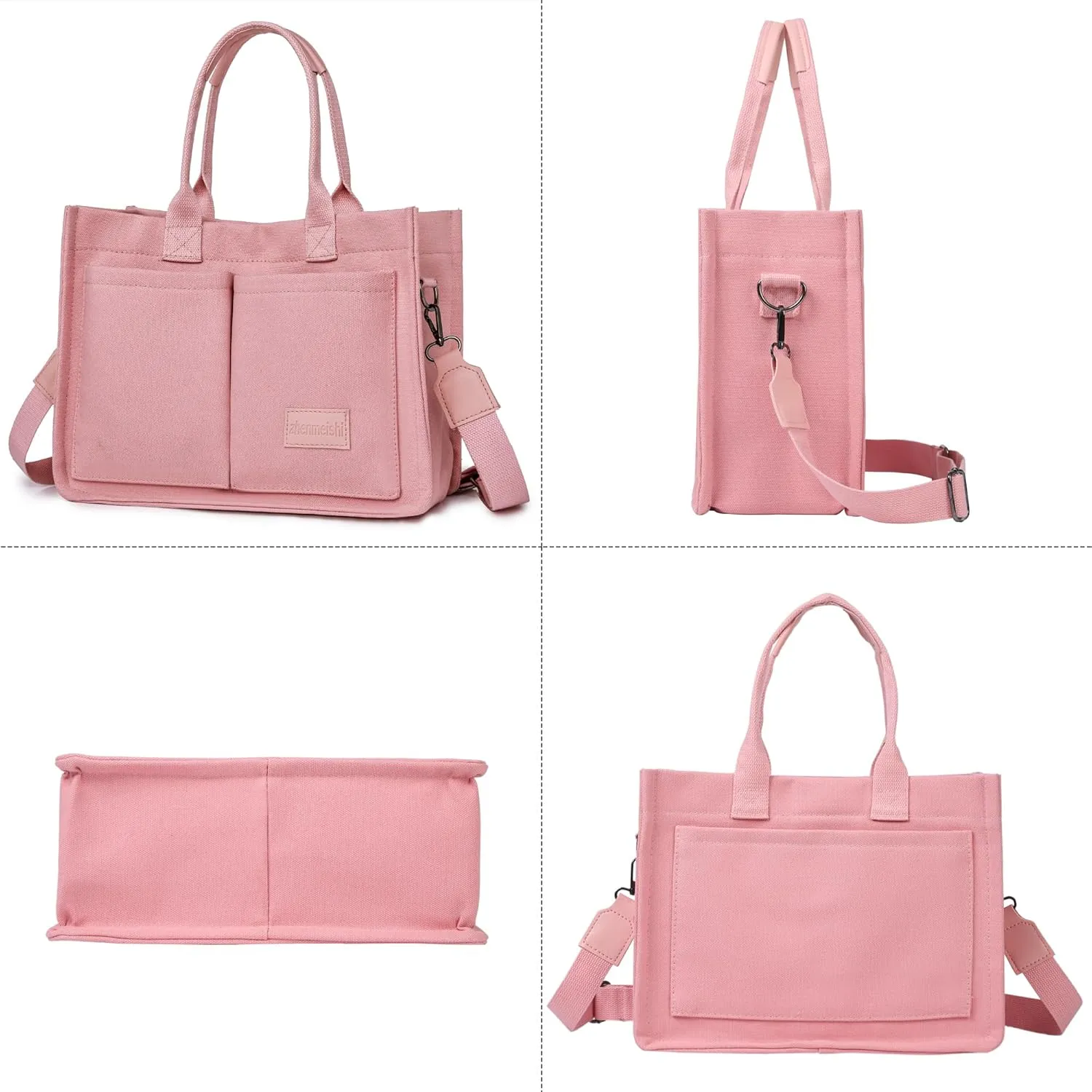 VODIU Canvas Tote Bag for Women,Laptop Bag Work Tote Bag Women Crossbody Purse Handbag Shoulder Travel Messenger Gym Tote