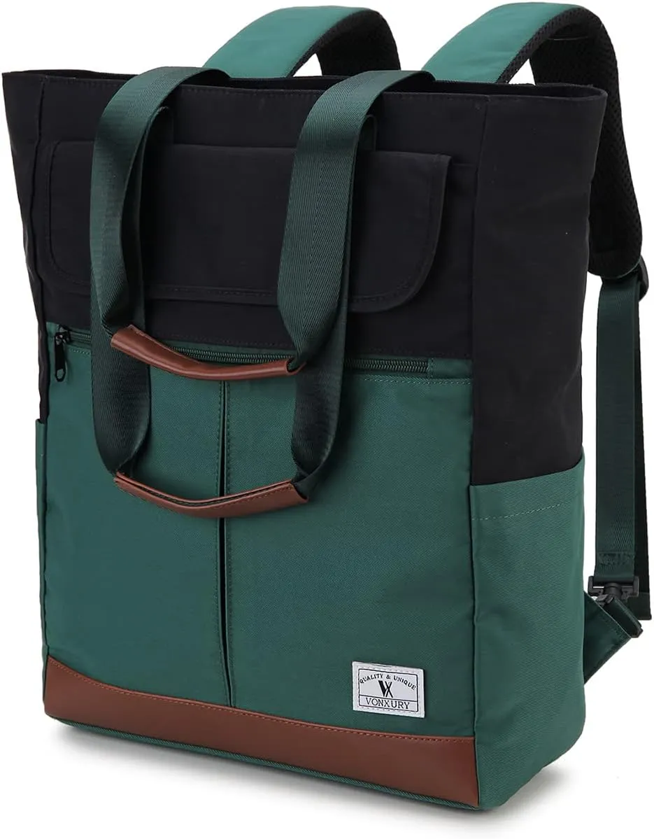 VX VONXURY Backpack for Women, 15.6 Inch Laptop Bag Water Resistant Convertible Backpack Purse for Work Travel