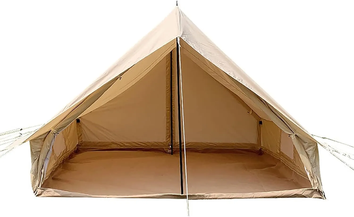 Wall 320G Cotton Canvas/ 900D Oxford Cloth, Large Canvas Wall Tent Waterproof, The Right Shelter for Your Base Camp, Four Seasons Camping Tent for 6-8 People Outdoor Camping Hiking (Cot