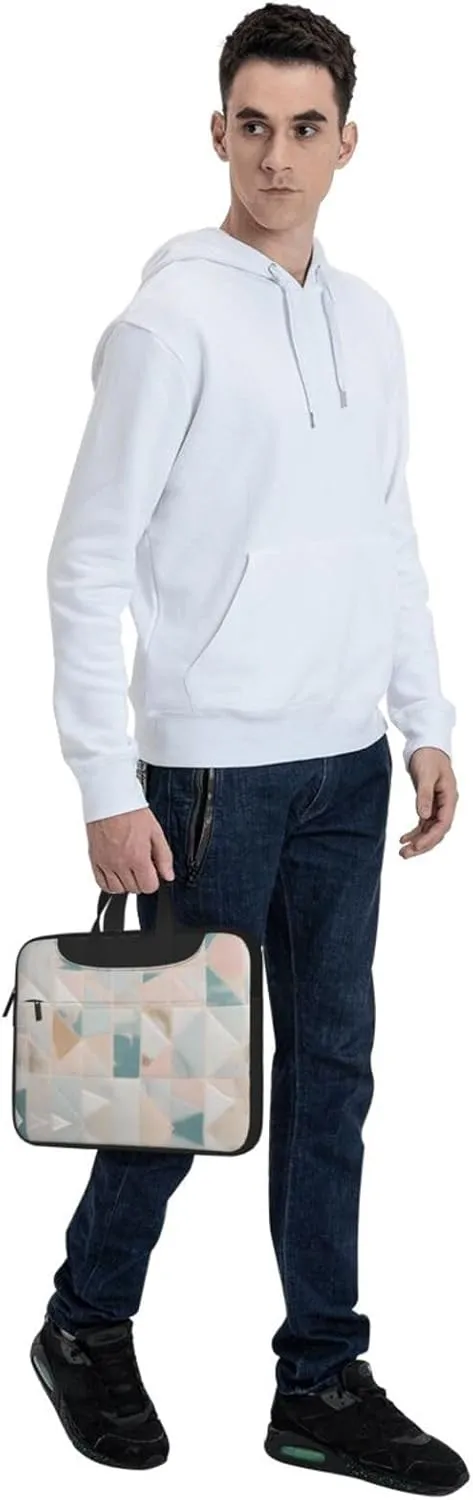 Water Mills Of Marble Texture Picture Oxford Cloth Shoulder Laptop Bag Stylish And Protective Shockproof Soft Lining