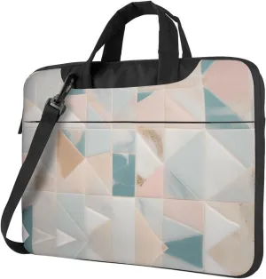 Water Mills Of Marble Texture Picture Oxford Cloth Shoulder Laptop Bag Stylish And Protective Shockproof Soft Lining