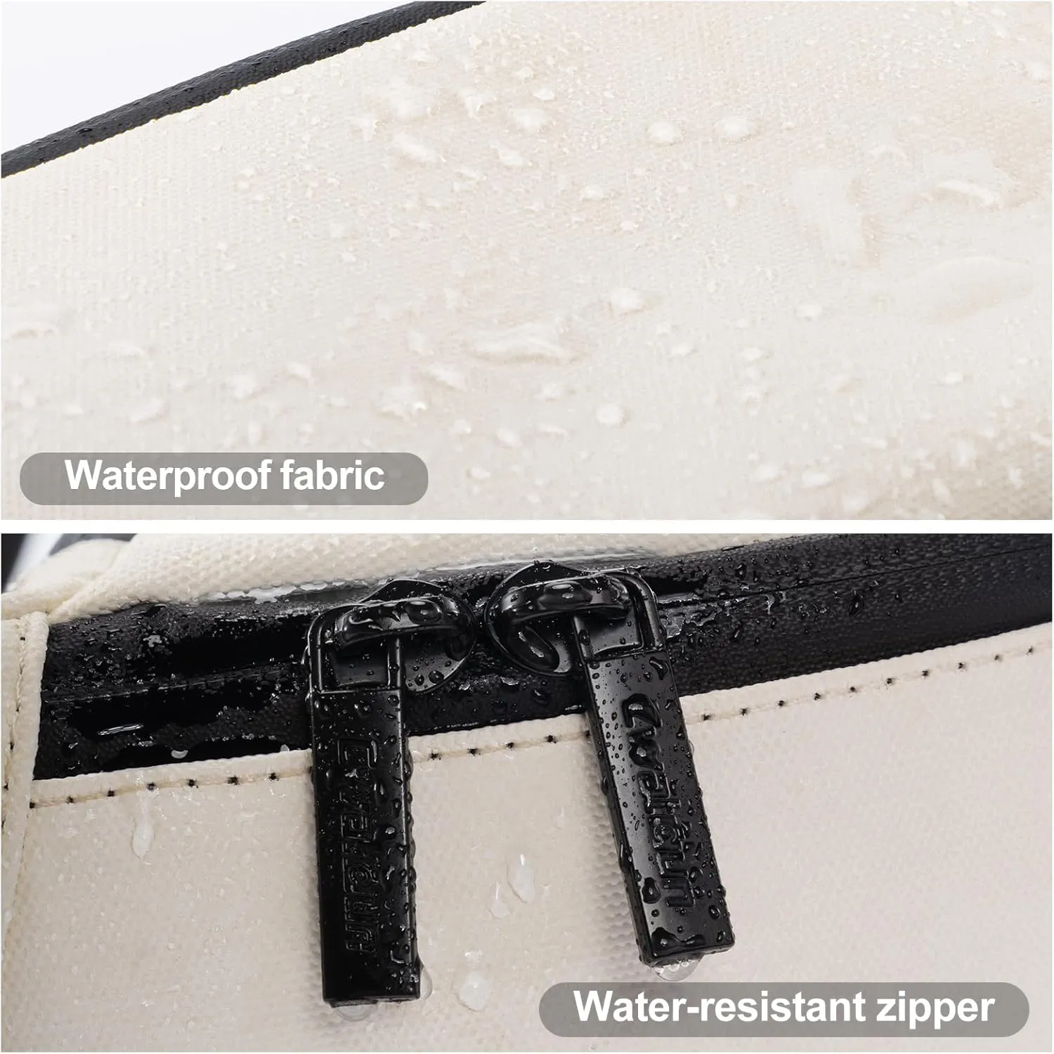 Waterproof Camera Waist Bag - Portable Fanny Pack, Compact Camera Case with Tripod Holder, Daily Crossbody Bag for Canon Nikon Sony DSLR/SLR/Mirrorless Camera, Can accommodate 1 Camera 2 Lens, White