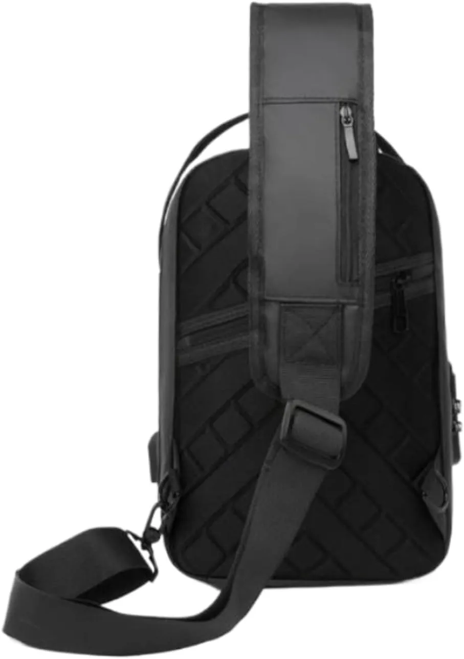 Waterproof Crossbody Bag | Recycled Nylon Material | 15L Large Business Casual Travel Bag | Adjustable Strap