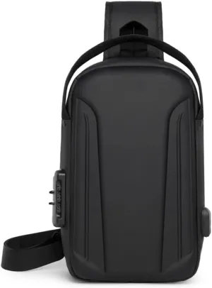 Waterproof Crossbody Bag | Recycled Nylon Material | 15L Large Business Casual Travel Bag | Adjustable Strap