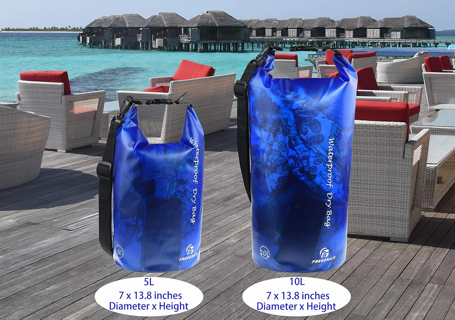 Waterproof Dry Bag - Lightweight Dry Sack with Seals and Waterproof Case - Float on Water - Keeps Gear Dry for Kayaking, Beach, Rafting, Boating, Hiking, Camping and Fishing