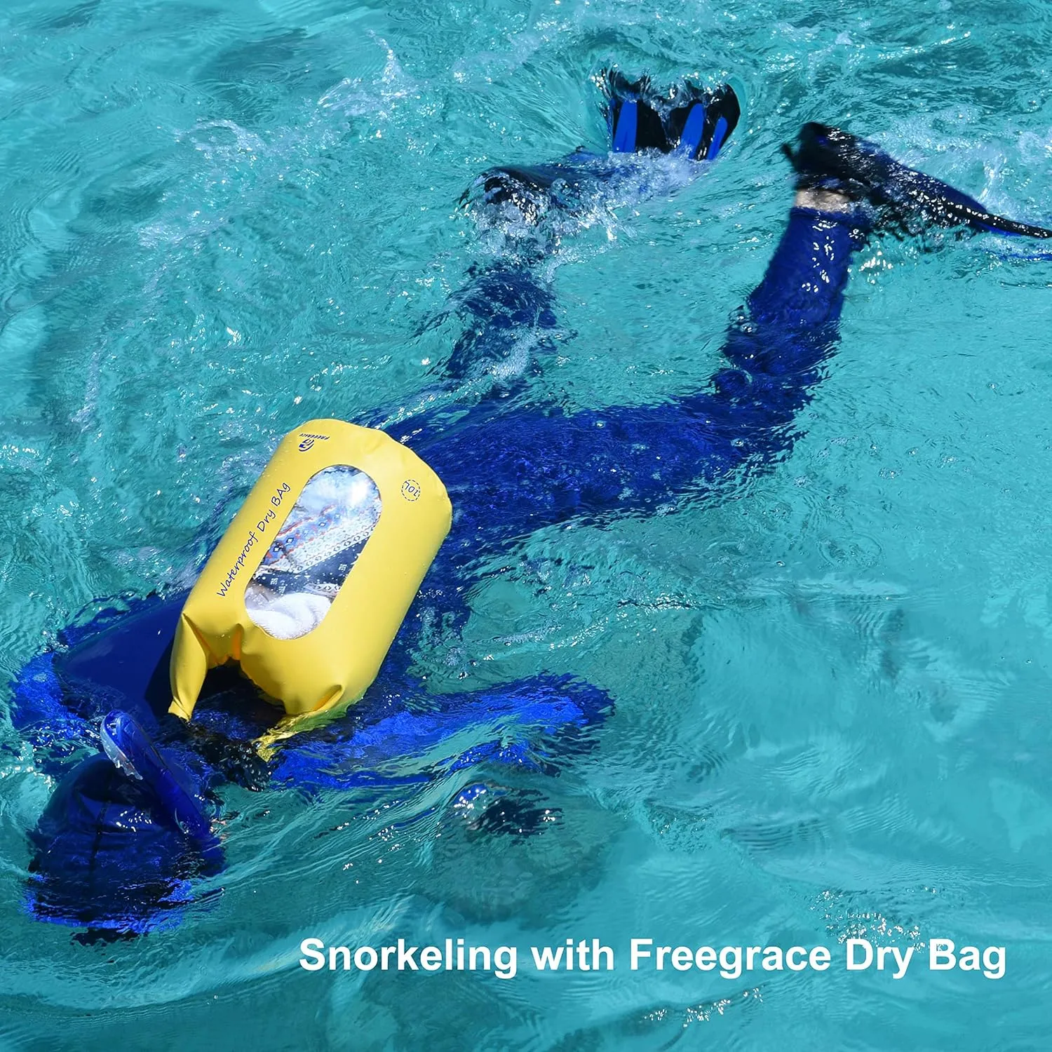 Waterproof Dry Bags Set of 3 Dry Bag with 2 Zip Lock Seals & Detachable Shoulder Strap, Waist Pouch & Phone Case - Can Be Submerged Into Water (Green, 20L)