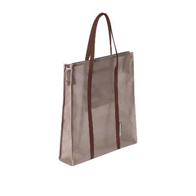 Waterproof PVC Bathroom Cosmetic Bags Swimming Net Travel Makeup Transparent Storage Bag