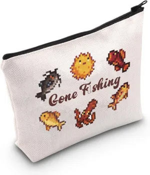WCGXKO Fishing Makeup Bag Video Game Inspired Gift Valley Board Game Merch (Gone Valley Bag)
