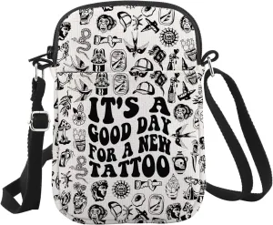 WCGXKO Tattoo Gift Tattoo Artist Gift Tattoo Inspired Gift It’s A Good Day for A New Tattoo Crossbody Bag