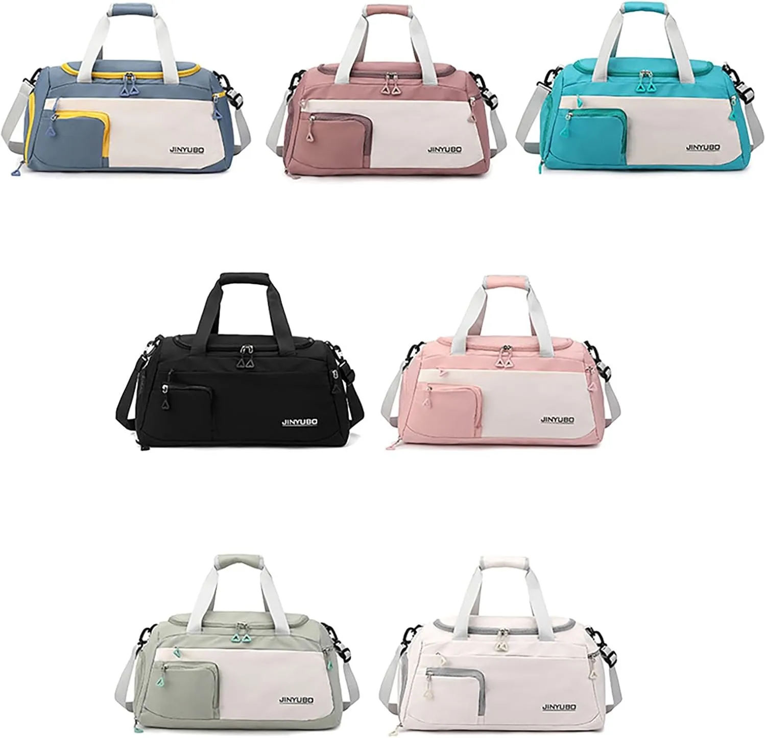 Weekender Overnight Bag Travel Duffel Bag with Independent Shoe Compartment Carry On Sports Tote Gym Bag for Women Men (Hotpink)