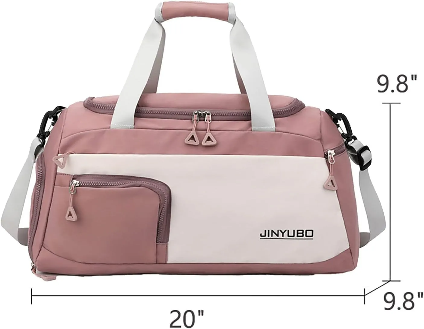 Weekender Overnight Bag Travel Duffel Bag with Independent Shoe Compartment Carry On Sports Tote Gym Bag for Women Men (Hotpink)