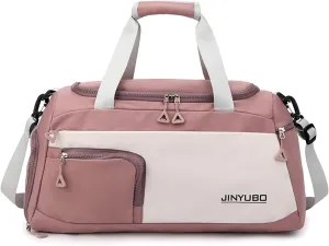 Weekender Overnight Bag Travel Duffel Bag with Independent Shoe Compartment Carry On Sports Tote Gym Bag for Women Men (Hotpink)