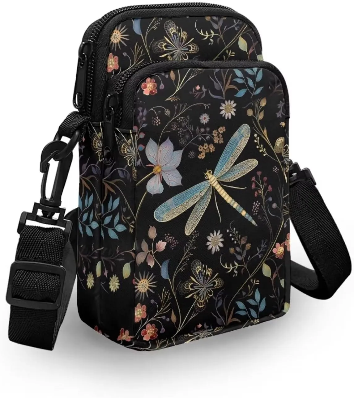 WELLFLYHOM Mini Crossbody Bag Phone Purses Wallet for Women Canvas Messenger Pouch