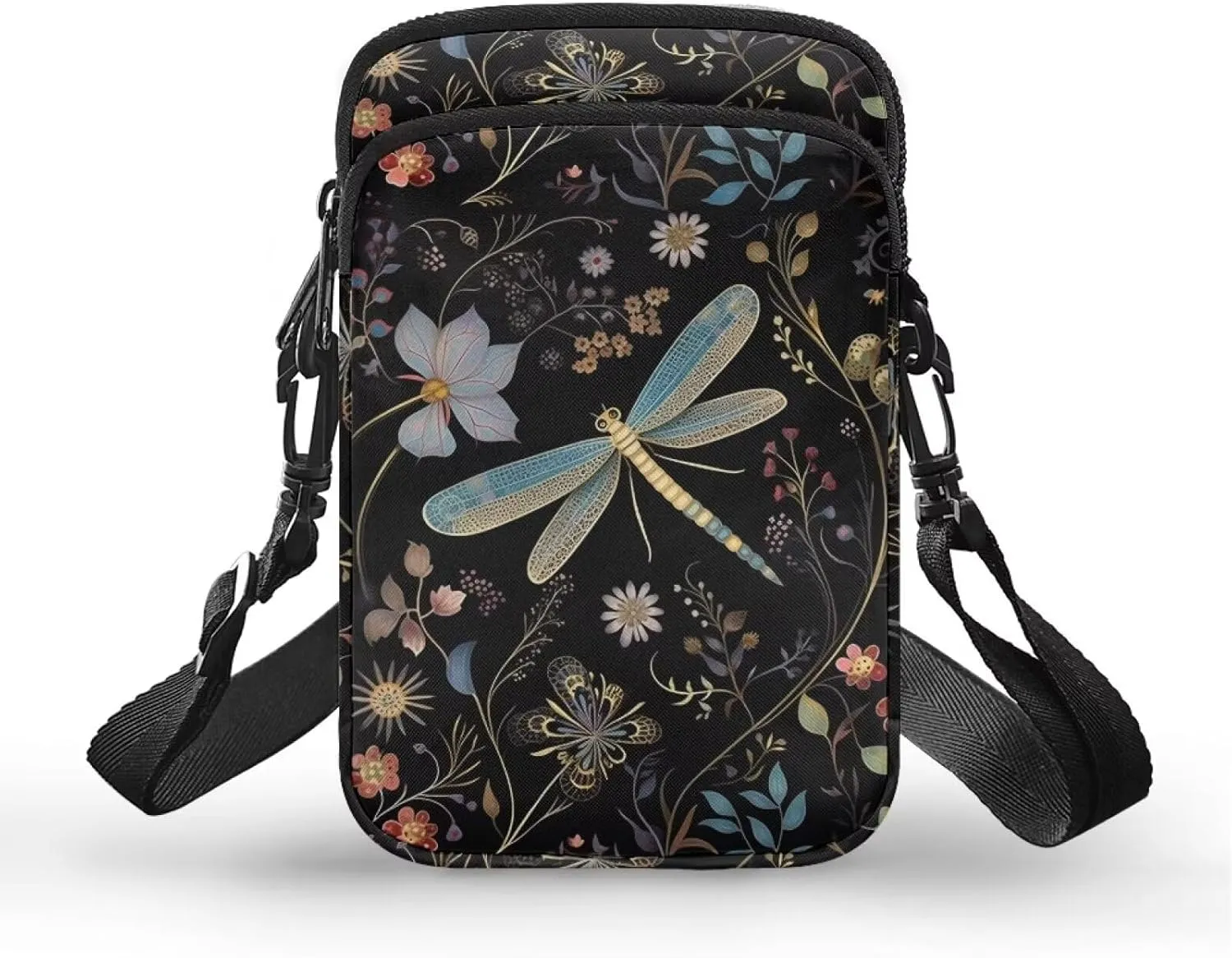 WELLFLYHOM Mini Crossbody Bag Phone Purses Wallet for Women Canvas Messenger Pouch