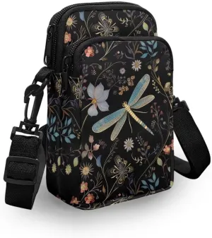 WELLFLYHOM Mini Crossbody Bag Phone Purses Wallet for Women Canvas Messenger Pouch