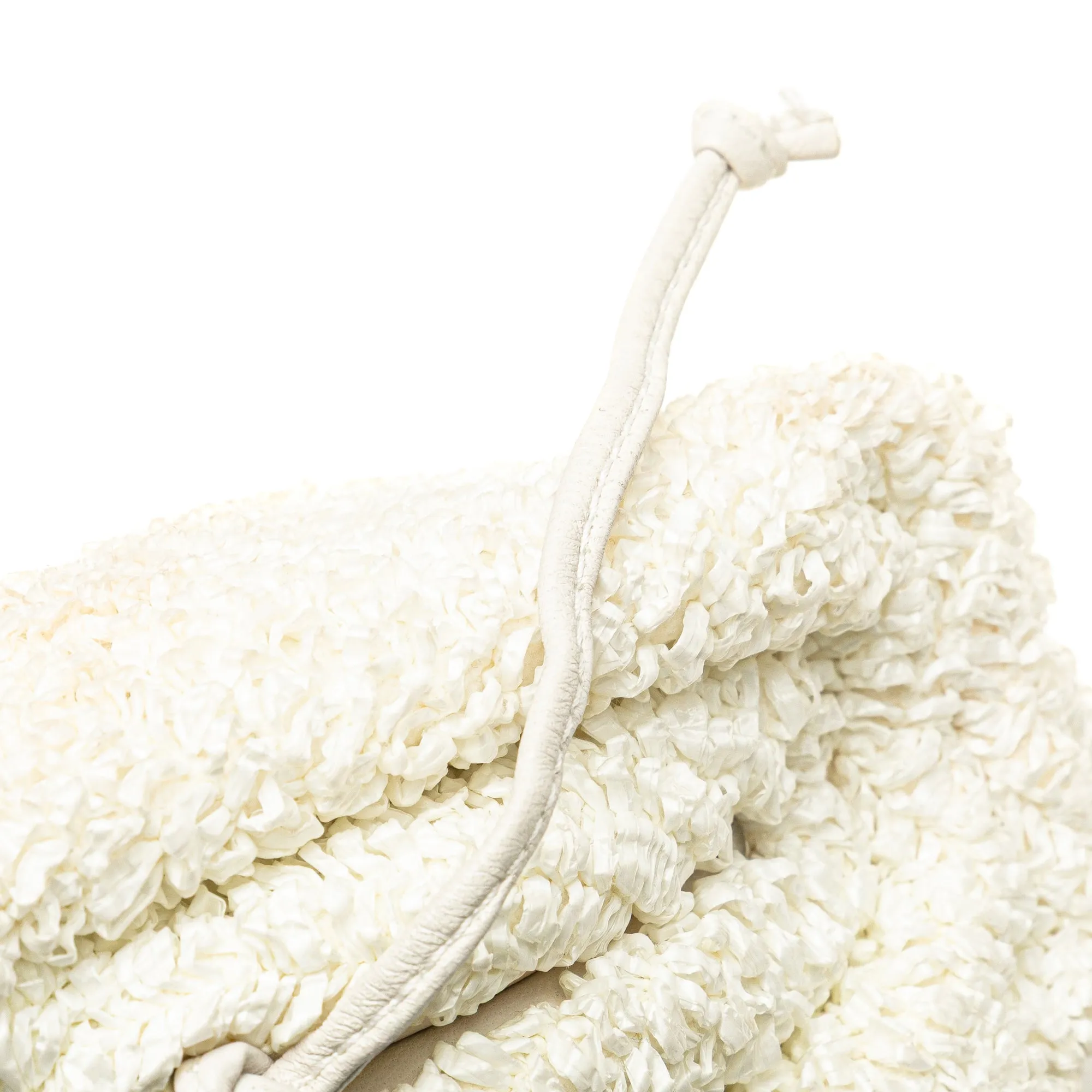 White Bottega Veneta Boucle Raffia The Mini Pouch Crossbody Bag