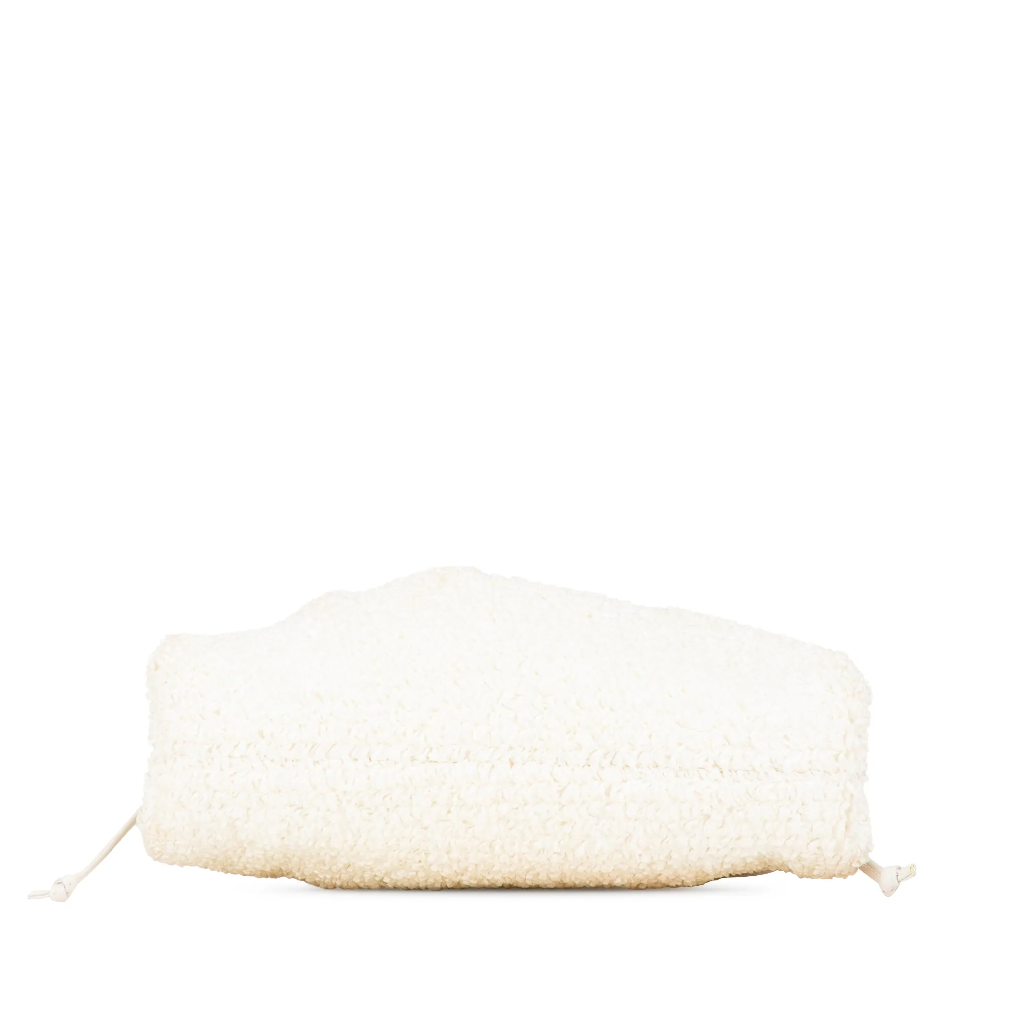 White Bottega Veneta Boucle Raffia The Mini Pouch Crossbody Bag