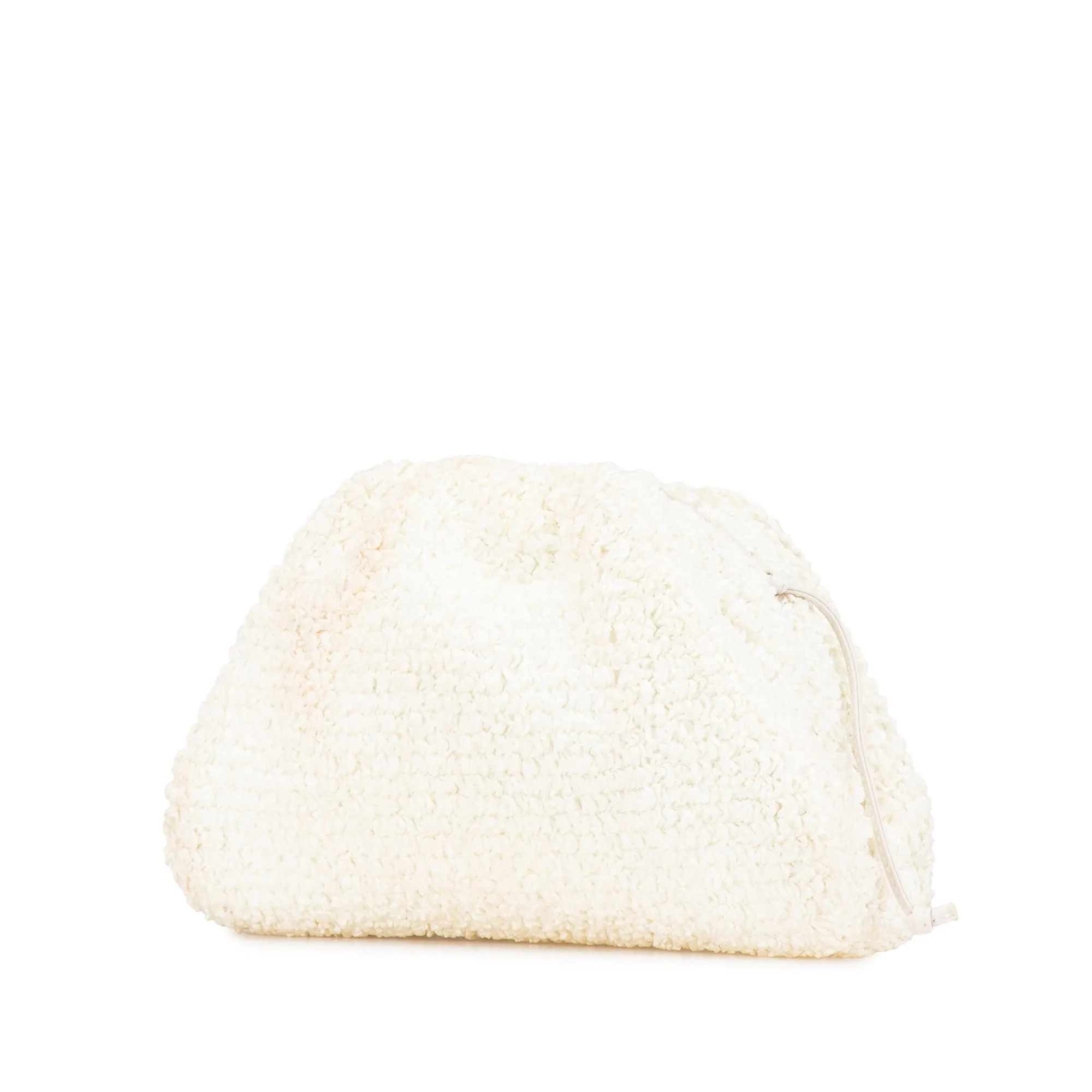 White Bottega Veneta Boucle Raffia The Mini Pouch Crossbody Bag