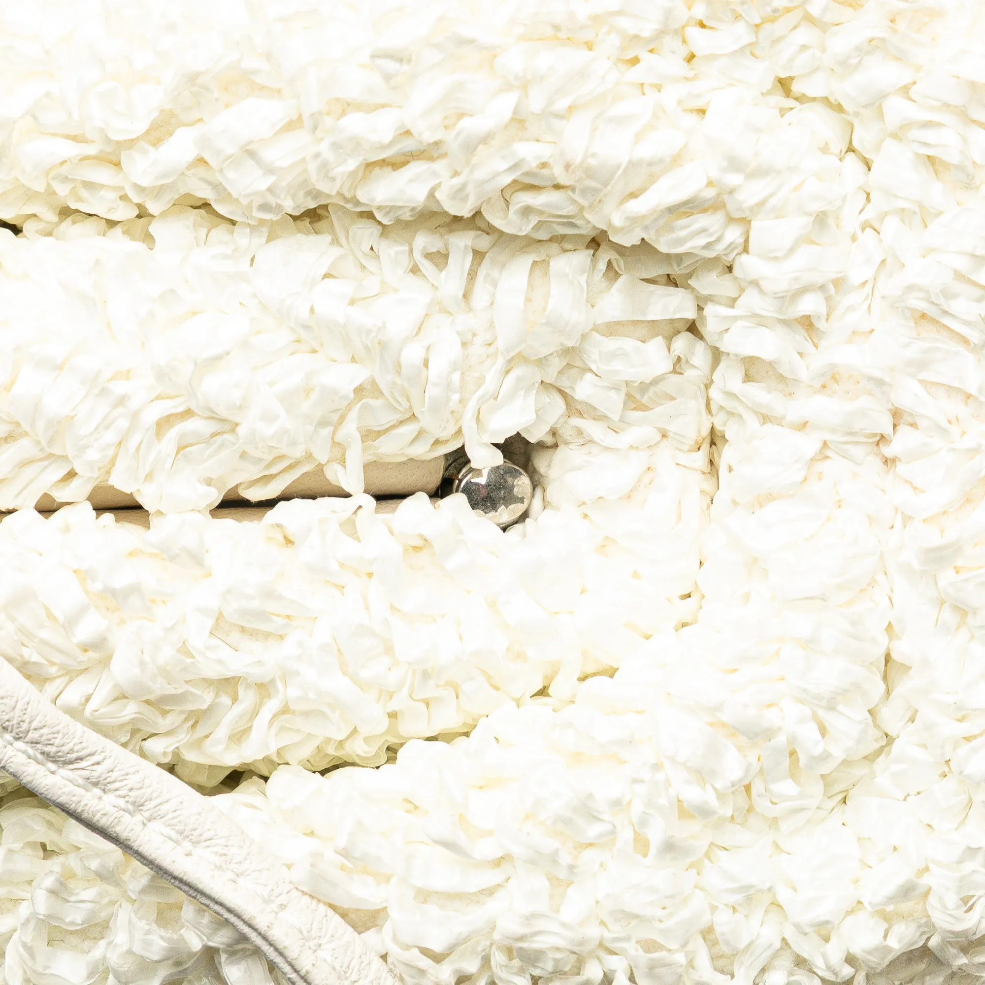 White Bottega Veneta Boucle Raffia The Mini Pouch Crossbody Bag