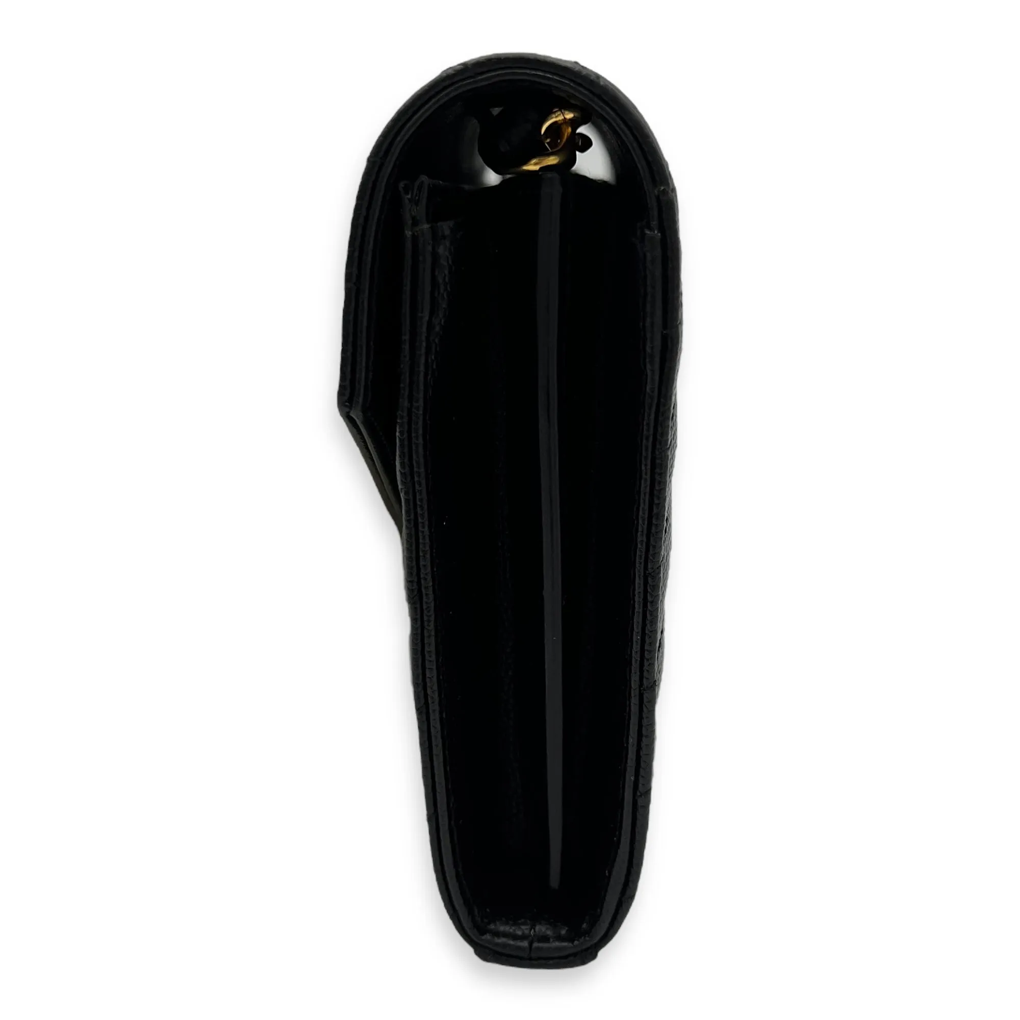 Woc Crossbody Bag Medium Black in Calfskin, Gold hardware