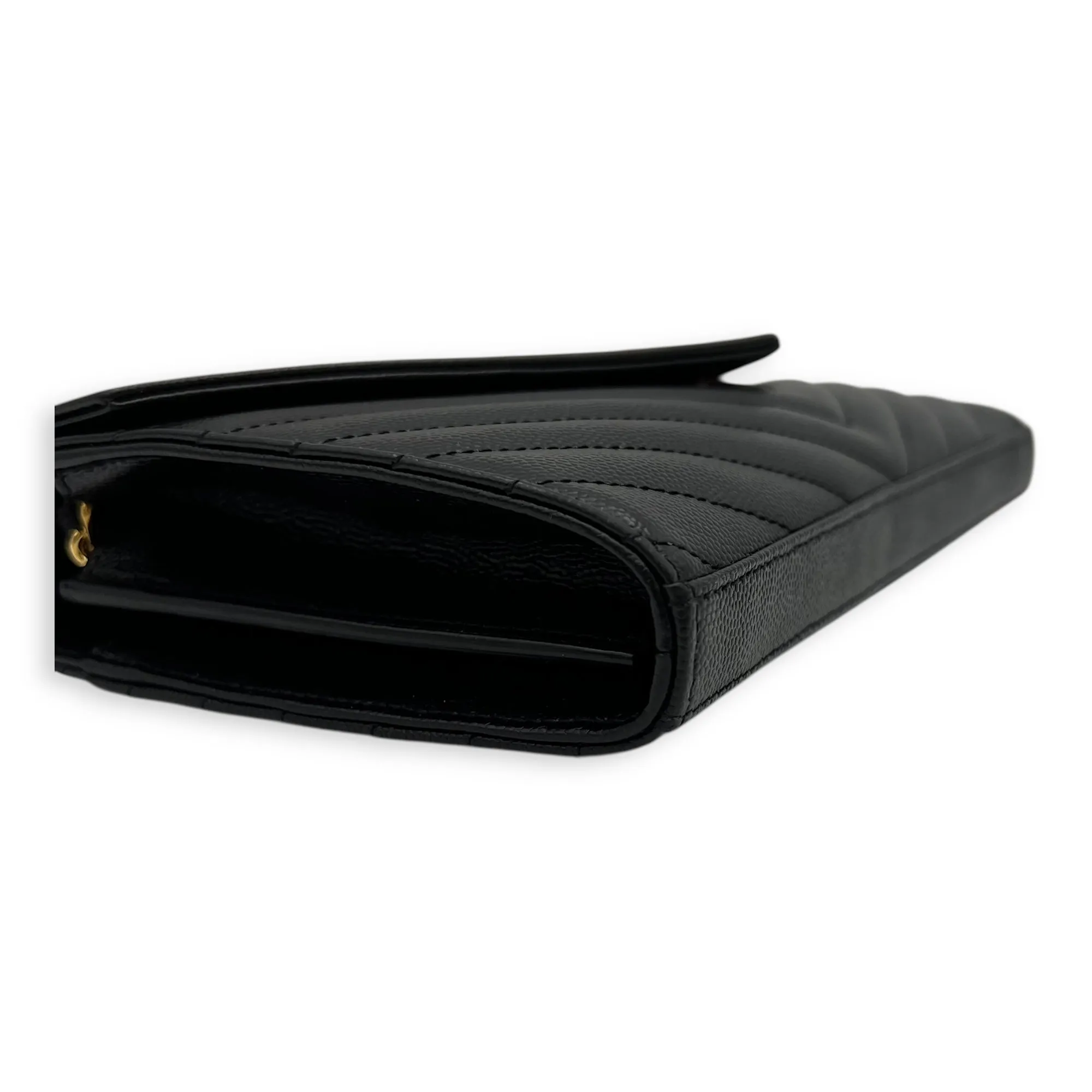 Woc Crossbody Bag Medium Black in Calfskin, Gold hardware